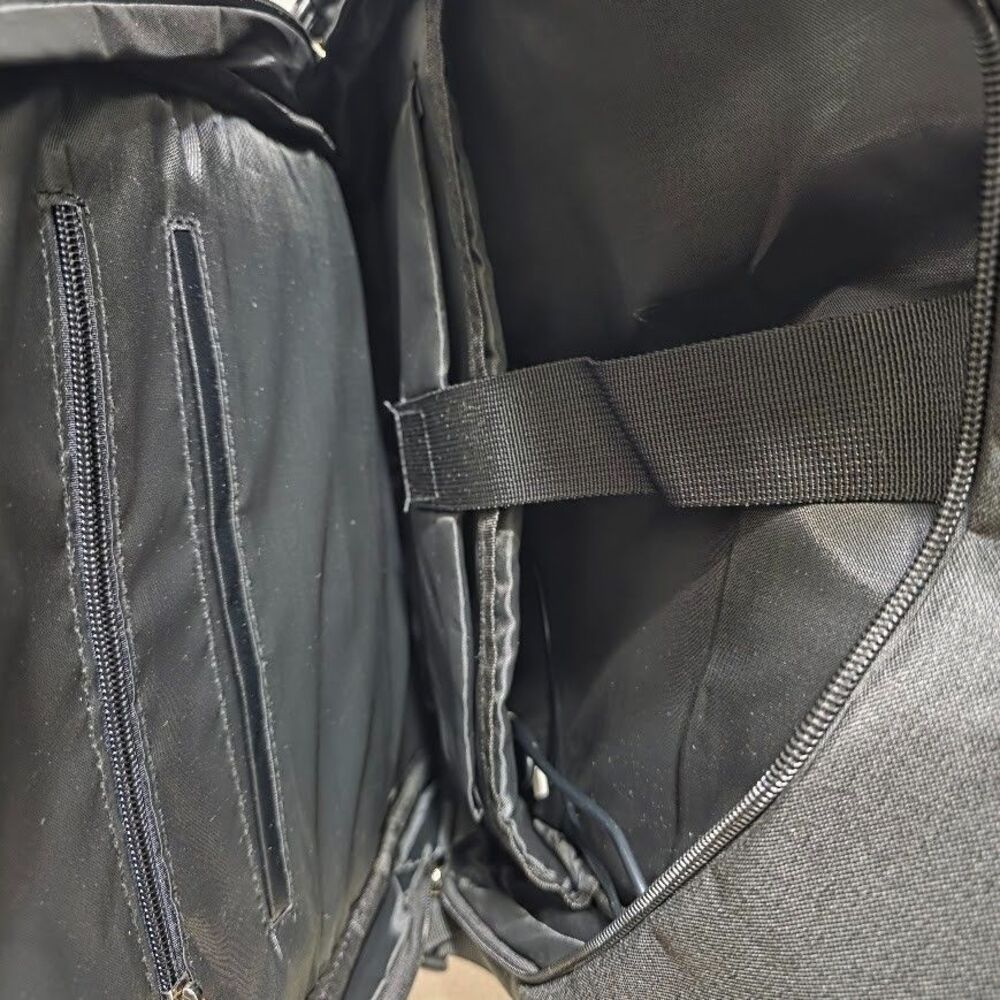 Ambor Backpack Anti Theft Lock Headphone/Battery Jack Black Zipper Pockets Cords - Picture 8 of 10